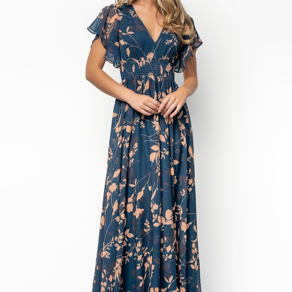 Baltic Born Dresses & Skirts - Baltic Born Lynlee Metallic Maxi Dress | Topaz Size MM